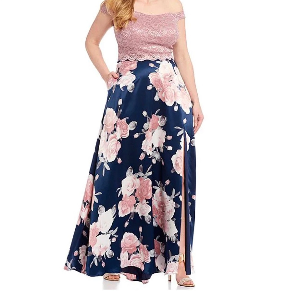 Two Piece Dress Light Pink Floral